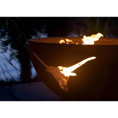 Fire Pit Art Long Horn
