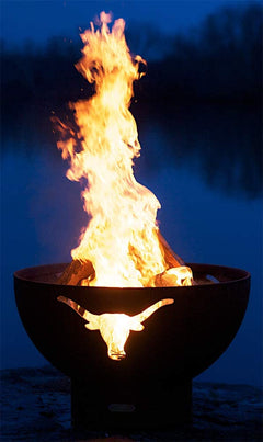 Fire Pit Art Long Horn
