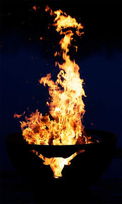 Fire Pit Art Long Horn