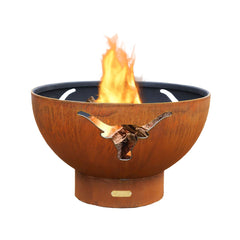 Fire Pit Art Long Horn