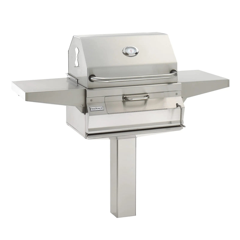 Fire Magic Charcoal In-Ground Post Mount Grill