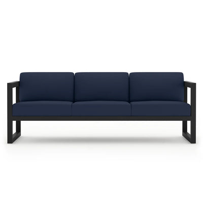 Avion Aluminum Sofa - Black - Spectrum Indigo by Harmonia Living