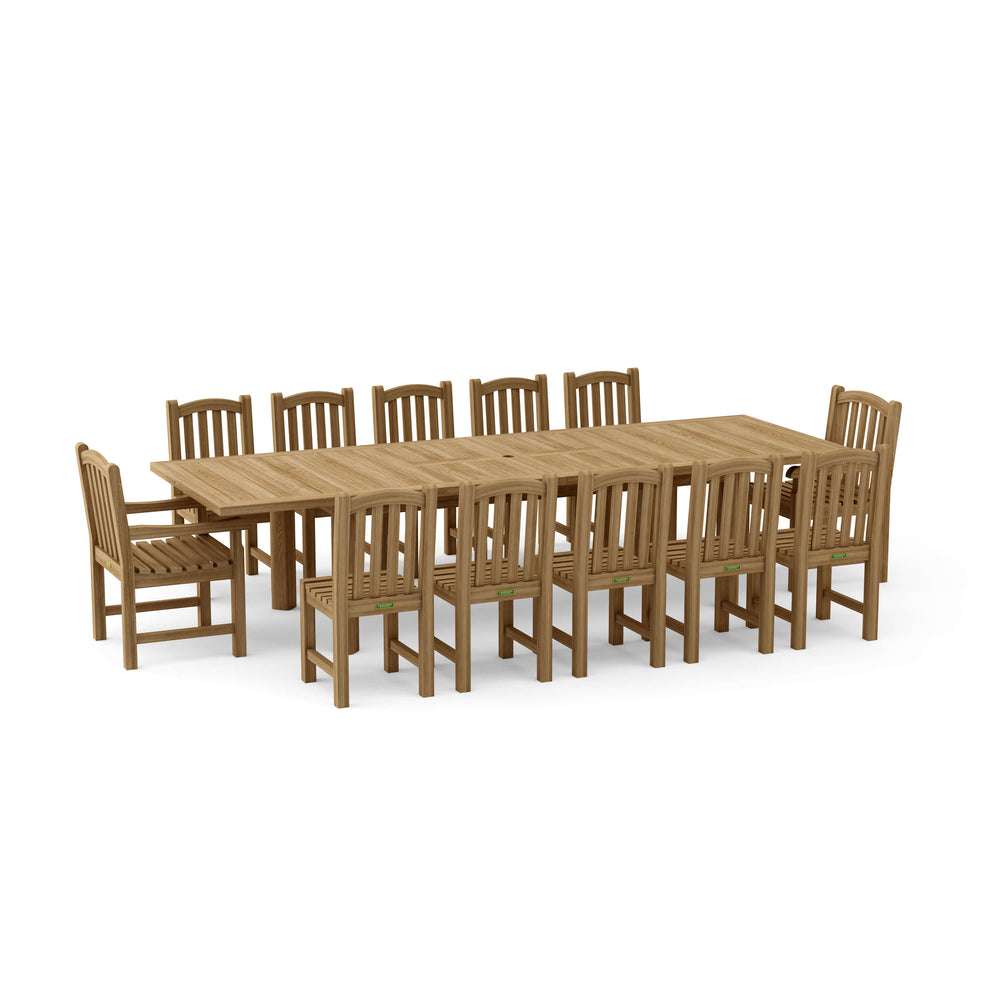 Chelsea 13-Piece Rectangular Double Extension Table Set - image 3