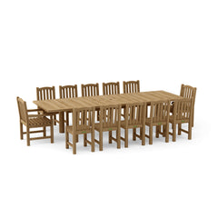 Chelsea 13-Piece Rectangular Double Extension Table Set - image 3