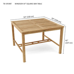 Windsor 59" Square Bar Table - image 3
