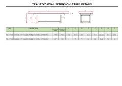 Bahama 117" Oval Extension Table w/ Double Extensions - image 6