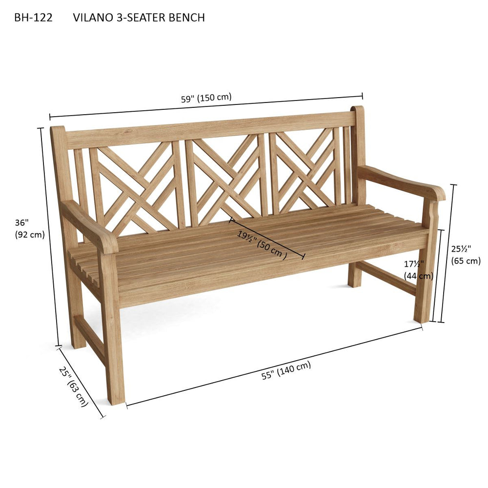 Vilano 3-Seater Bench - image 3