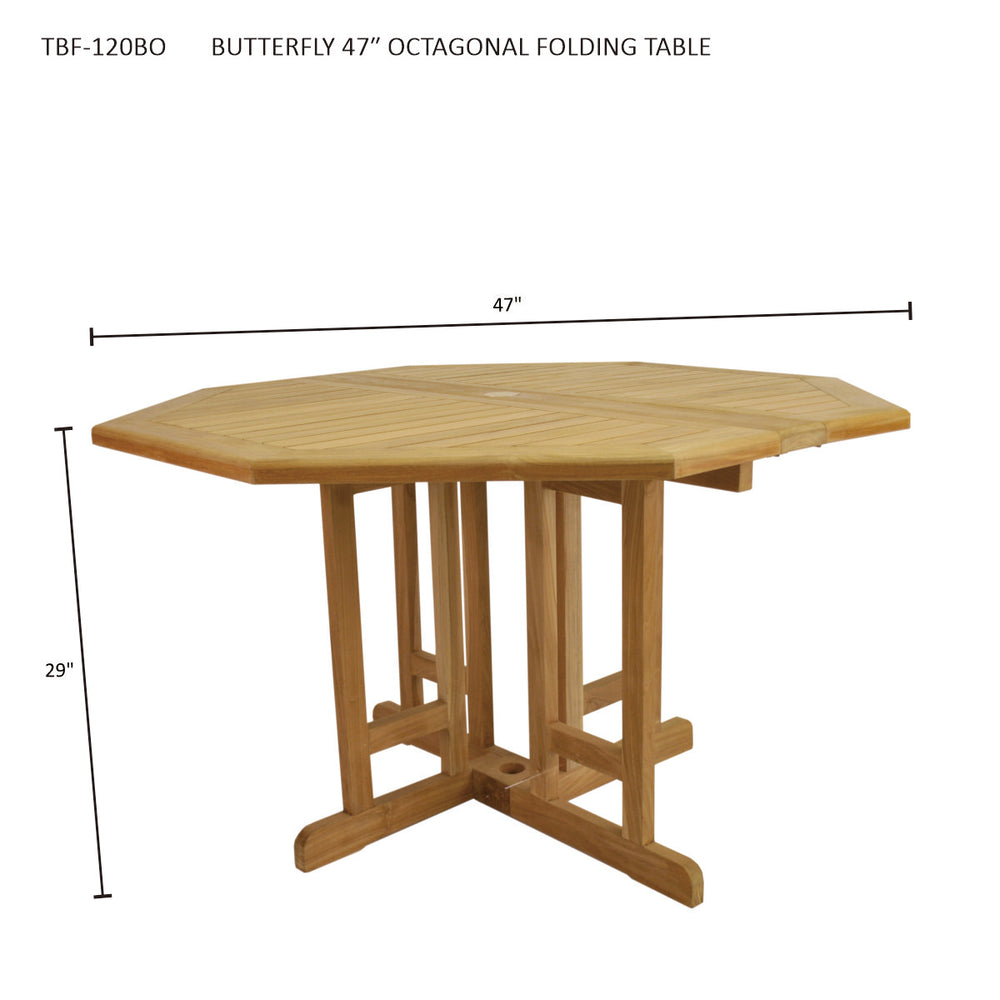 Butterfly 47" Octagonal FoldingTable - image 7