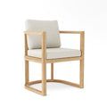 Junus Dining Armchair with Teak and Wicker