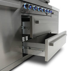 6-Burner 90 Degree Corner with Kegerator and Beverage Center Stainless Steel Propane Gas BBQ Island Grill - MAi805-90KEGBEV by Mont Alpi