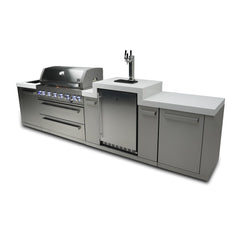 6-Burner with Kegerator Stainless Steel Propane Gas BBQ Island Grill - MAi805-KEG by Mont Alpi