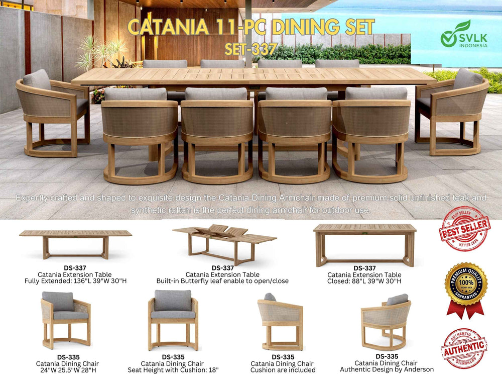 Catania 11-Piece Dining Set (SET-337) - image 3