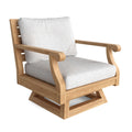 Riviera Swivel Armchair + Cushion in Teak