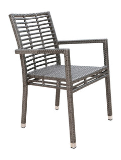 Panama Jack Graphite Stackable Arm Chair - Weather-Resistant