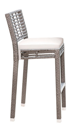 Panama Jack Graphite Set of 2 Stackable Barstools with Cushion