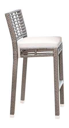 Panama Jack Graphite Stackable Barstool with Off-White Cushion