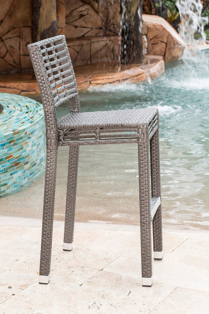 Panama Jack Graphite Stackable Barstool for Outdoor Dining