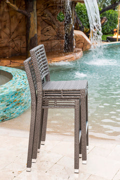 Panama Jack Graphite Stackable Barstool for Outdoor Dining
