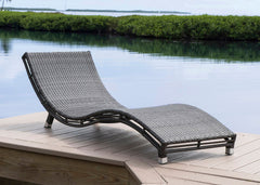 Panama Jack Graphite Curve Chaise Lounge - Powder-Coated Aluminum