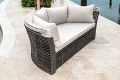 Panama Jack Graphite Canopy Daybed with Cushions - Retractable Canopy