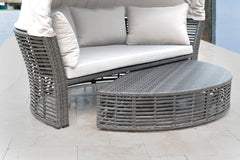 Panama Jack Graphite Canopy Daybed with Cushions - Retractable Canopy