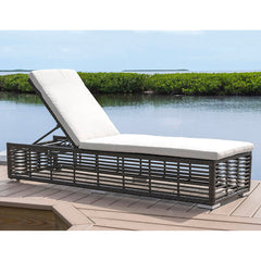 Panama Jack Graphite Chaise Lounge Outdoor Patio with Wheels