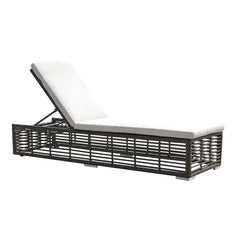 Panama Jack Graphite Chaise Lounge Outdoor Patio with Wheels
