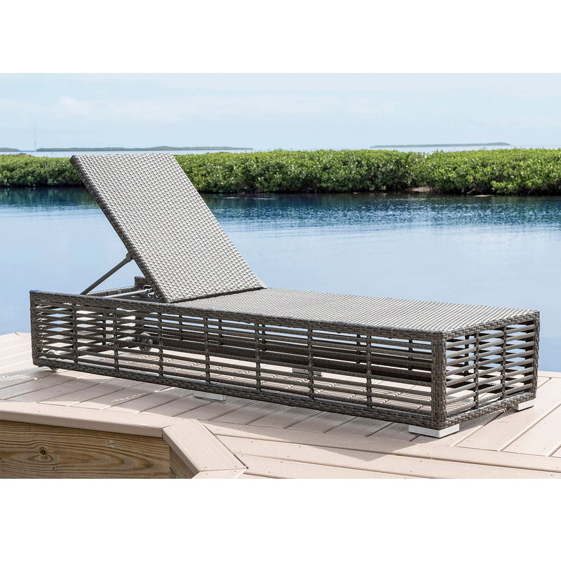 Panama Jack Graphite Chaise Lounge with Wheels, Weather-Resistant