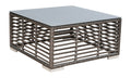 Panama Jack Graphite Square Coffee Table with Glass