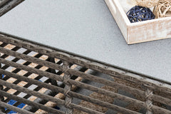 Panama Jack Graphite Square Coffee Table with Tempered Glass