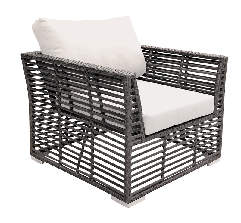 Panama Jack Graphite Lounge Chair with Cushions, Aluminum Frame