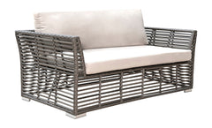 Panama Jack Graphite Loveseat with Cushions, Weather-Resistant Frame