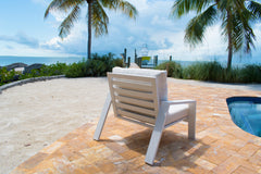Panama Jack Mykonos Lounge Chair - White Aluminum Frame