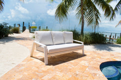 Panama Jack Mykonos Sofa - Outdoor Sofa, Aluminum Frame