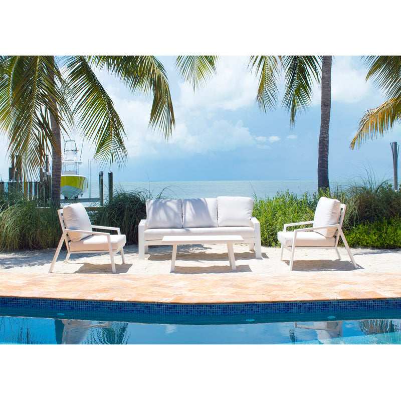 Panama Jack Mykonos 4-Piece Seating Set Aluminum Frame