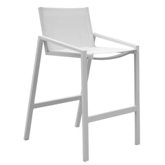 Panama Jack Mykonos Stackable Barstool - White Aluminum