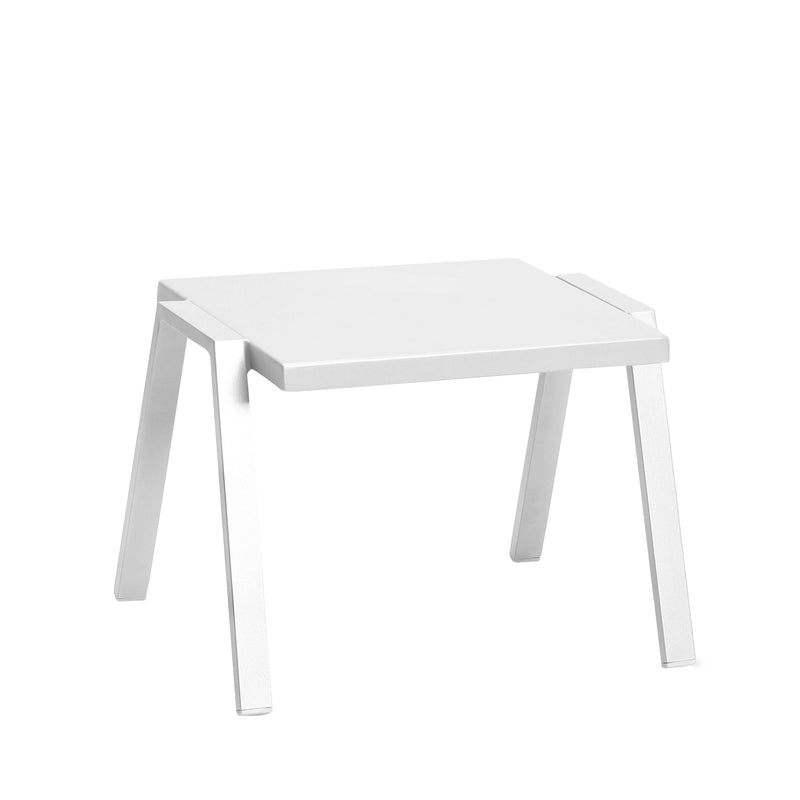 Panama Jack Mykonos End Table with Glass, Aluminum Frame