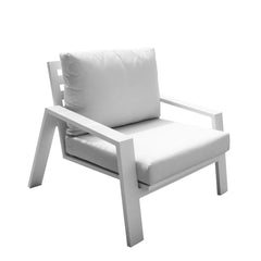 Panama Jack Mykonos Lounge Chair - White Aluminum Frame