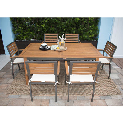 Boca Grande 7-Piece Rectangular Outdoor Dining Set - Acacia