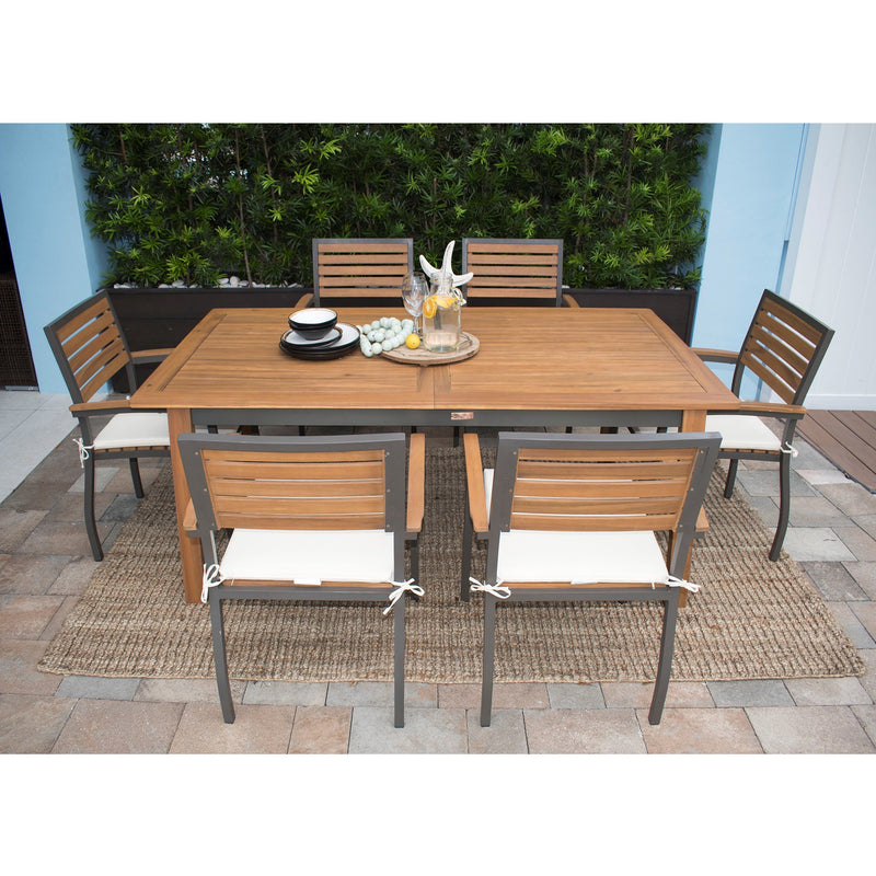 Boca Grande 7-Piece Rectangular Outdoor Dining Set - Acacia