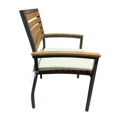 Panama Jack Boca Grande Stackable Dining Armchairs, Acacia