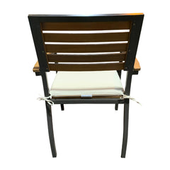 Panama Jack Boca Grande Stackable Dining Armchairs, Acacia