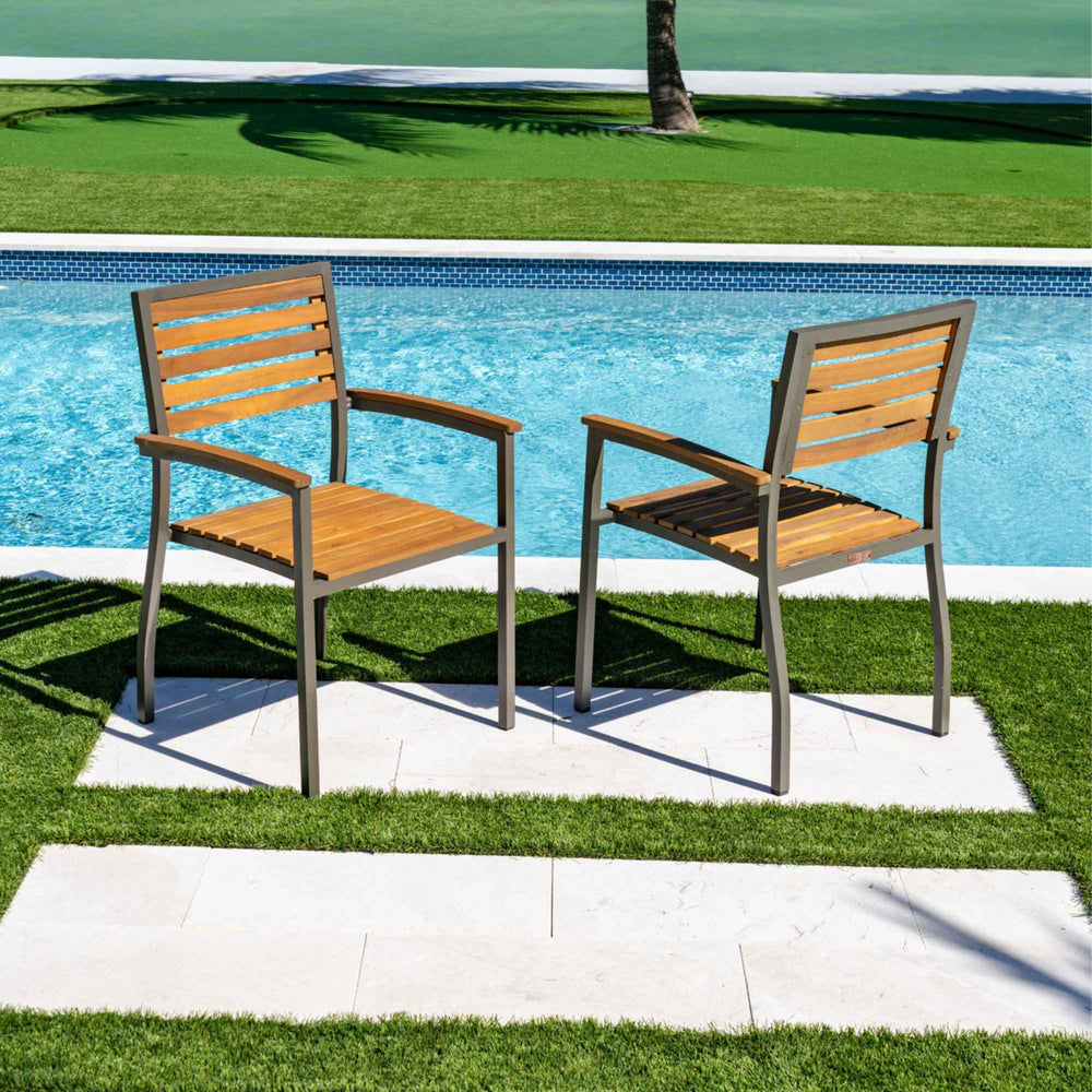 Panama Jack Boca Grande Stackable Dining Armchairs, Set of 2 — product view 3