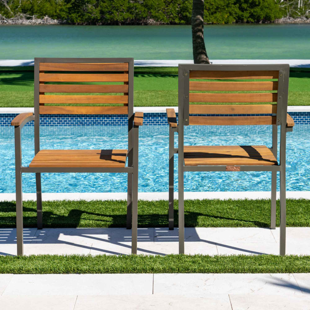 Panama Jack Boca Grande Stackable Dining Armchairs, Set of 2 — product view 6