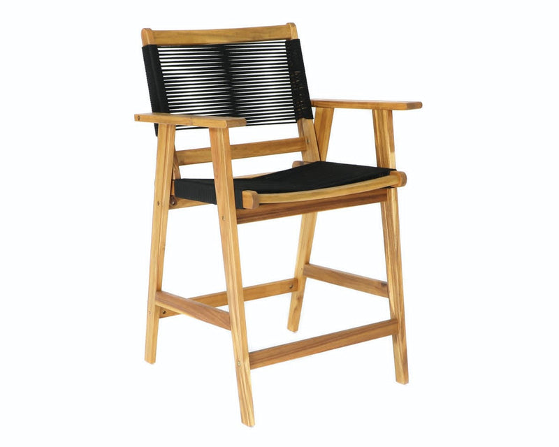 Panama Jack Laguna Barstool, Solid Acacia Wood for Patio