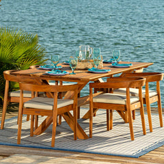 Panama Jack Bali Teak 7-Piece Rectangular Dining Table, Grade A Teak
