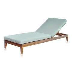 Panama Jack Bali Teak Chaise Lounge with Cushion for Outdoor Patio