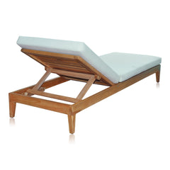 Panama Jack Bali Teak Chaise Lounge with Cushion for Outdoor Patio