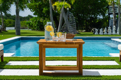 Panama Jack Bali Teak End Table - Grade A Teak Outdoor