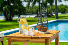 Panama Jack Bali Teak End Table - Grade A Teak Outdoor